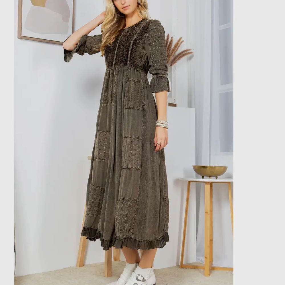 Elegant Brown Maxi Dress